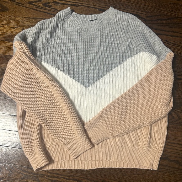 Vici Chevron Colorblock Sweater - Give Love a Chance - Picture 6 of 8